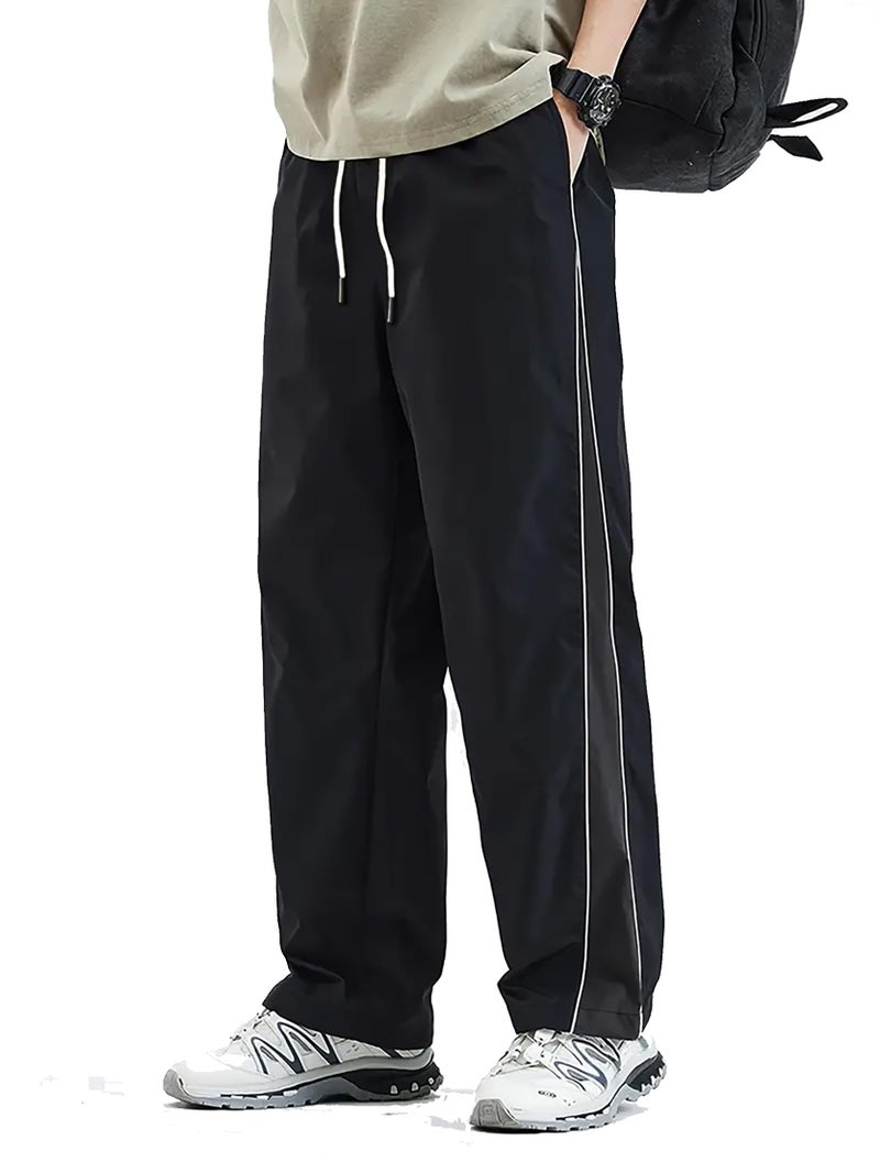 Trillion Light Fit Straight Fit Track Pant for Men | Lower for Men | Gym Trackpants Black - Image 1