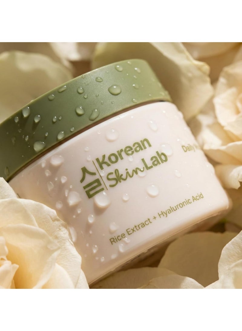 Korean Skin Lab Rice Dew Daily Moisturizer (50ml). Lightweight Facial Cream with Rice Extract & Hyaluronic Acid. Deep Hydration for Glowing Skin Non Greasy, Alcohol Free, Made in Korea - Image 4