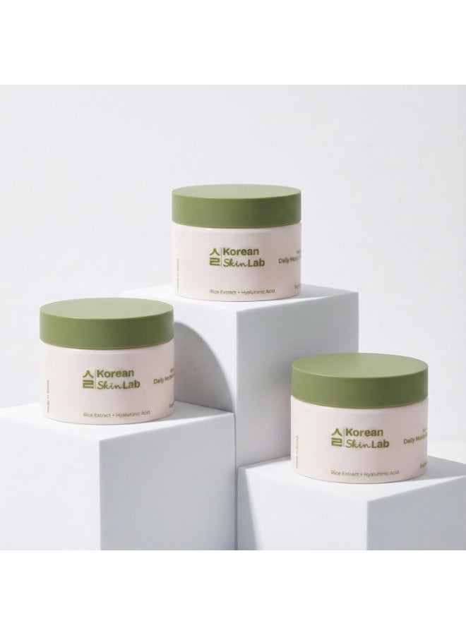 Korean Skin Lab Rice Dew Daily Moisturizer (50ml). Lightweight Facial Cream with Rice Extract & Hyaluronic Acid. Deep Hydration for Glowing Skin Non Greasy, Alcohol Free, Made in Korea - Image 2
