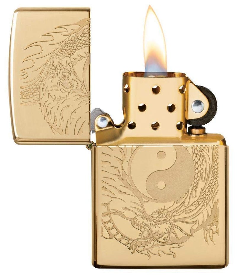 Zippo Tiger and Dragon Design Pocket Lighter - Image 3