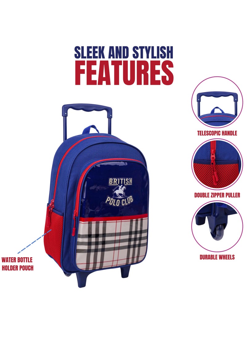 Trucare Motto Design CBPC3 5-in-1 Trolley School Bag Set, 16-Inch- Backpack, Lunch Bag, Water Bottle, Pencil Case & Lunch Box - Image 3