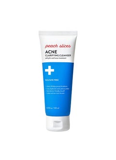 Peach Slices Peach Slices | Acne Clarifying Cleanser | Deep Cleans & Prevents Acne | 2% Salicylic Acid | Hyaluronic Acid | Sulfate-Free | Hydrates & Calms Skin | Gentle Formula | Face Wash | Cruelty-Free | 4 oz  - Image 1