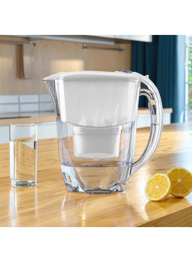 Aquaphor Amethyst MF+ Water Filter Jug 2.8L, Compact Design with Slider Lid, 200L Long-Lasting Capacity, Removes Chlorine, Rust, Heavy Metals & Impurities, BPA-Free Drinking Water Pitcher with Maxfor+ Cartridge (White) - Image 5