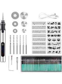 Electric Micro Engraver Pen Rechargeable Cordless Electric Micro Engraver Pen Diy Tool Kit With 30 Bits 16 Stencils 1 Scriber Pen Mini Engraving Machine For Metal Glass Ceramic - pzsku/Z24A2C5E418B64B78327BZ/45/_/1740672540/92809250-1c46-49e3-ba9f-8bc31d995517