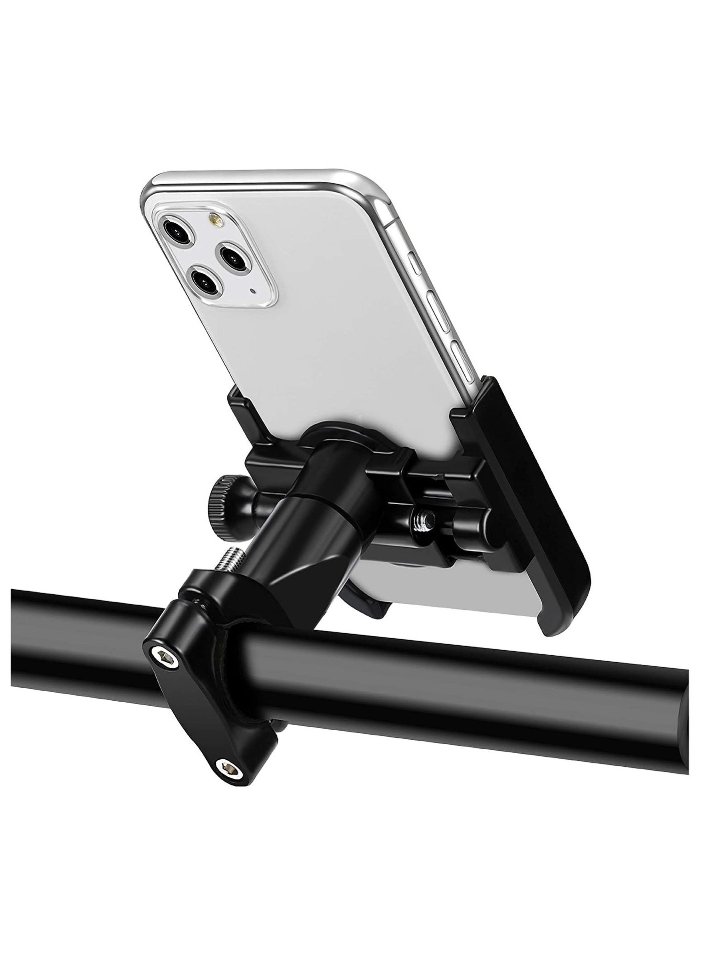 Mobile Holder for Bikes | 360° Rotation Motorcycle Handlebar Bicycle Phone Mount Mobile Stand for Bike Ideal for Maps and GPS Navigation (Black)