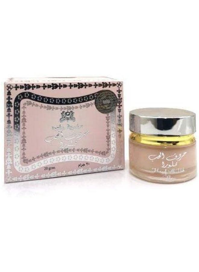 ارض الزعفران مخمرية جامد حروف الحب فلورا كريم عطر، عطر تقليدي للجسم والشعر، 20 غرام - Image 2