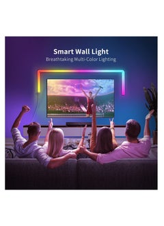Captaintech , Glide RGB-IC LED Wall Lights, Smart LED Wall Lights with Music Sync and Dynamic Scenes, for Home Decor, Gaming, 4 Pcs  - Image 2