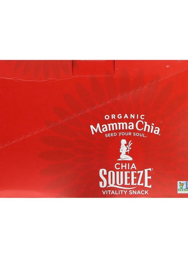 Mamma Chia Organic Chia Squeeze Vitality Snack Cherry Love 8 Squeezes 3.5 oz (99 g) Each 