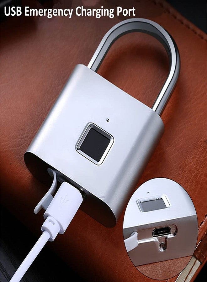 كيبيدوم قفل بصمة الإصبع QEBIDUM، قفل أمان ذكي صغير مقاوم للماء مع شحن USB بدون تطبيق، بدون مفتاح، بدون مشاكل، مناسب للأطفال وكبار السن - Image 3