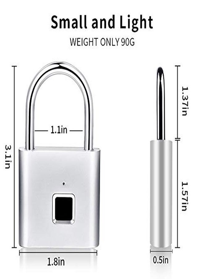 كيبيدوم قفل بصمة الإصبع QEBIDUM، قفل أمان ذكي صغير مقاوم للماء مع شحن USB بدون تطبيق، بدون مفتاح، بدون مشاكل، مناسب للأطفال وكبار السن - Image 2