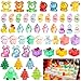 LHSYFBZ 50Pcs Mini Christmas Luminous Figurines Glow in The Dark Christmas Resin Miniatures Xmas Tree Santa Claus Snowman Reindeer Duck Design for Party Favors Bag Fillers Garden Dollhouse Decor - Image 2