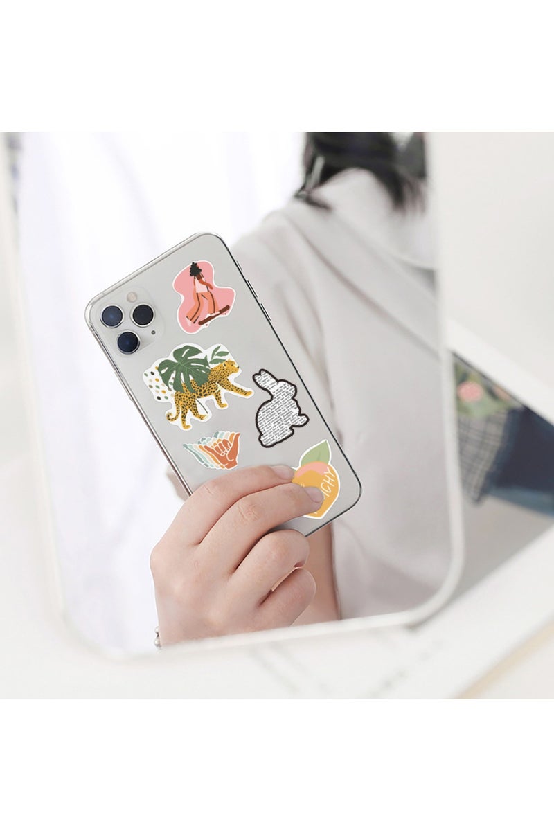 قوس قزح أورينبو مجموعة من 50 قطعة من ملصقات بوهو، ملصقات فينيل مقاومة للماء لزجاجات المياه والكمبيوتر المحمول ولوح التزلج والجيتار والكمبيوتر والهاتف، ملصقات بوهيمية جمالية للمراهقين والبالغين - Image 3