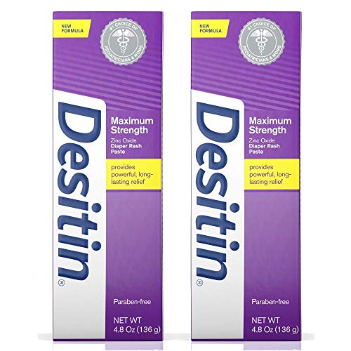 Desitin WSED Maximum Strength Baby Diaper Rash Cream with 40% Zinc Oxide for Diaper Rash Relief & Prevention (2 Pack) - Image 1