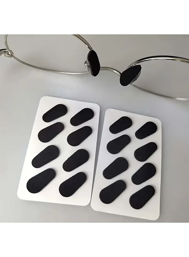 وسادات الأنف السوداء المضادة للترهل للنظارات، وسائد إسفنجية لاصقة ناعمة جداً لرفع النظارات - Image 2