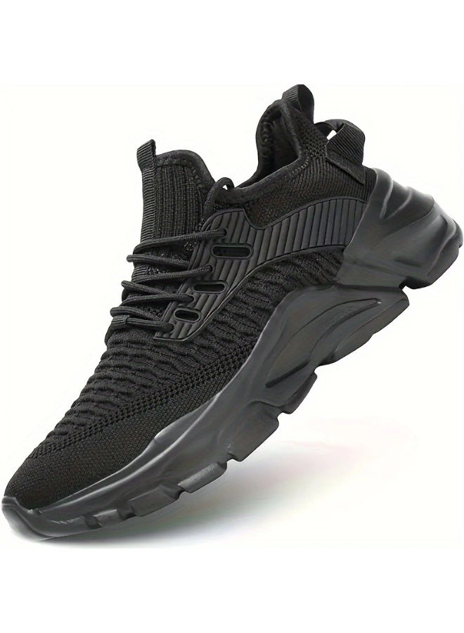 NIBEMINENT Men Running Walking Knit Shoes Fashion Casual Sneakers Breathable  Athletic Gym Lightweight Men Sneakers Casual Shoes  - Image 1