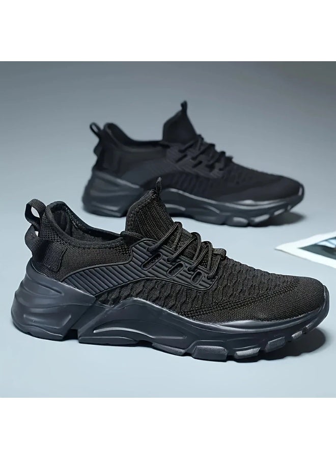 NIBEMINENT Men Running Walking Knit Shoes Fashion Casual Sneakers Breathable  Athletic Gym Lightweight Men Sneakers Casual Shoes  - Image 2