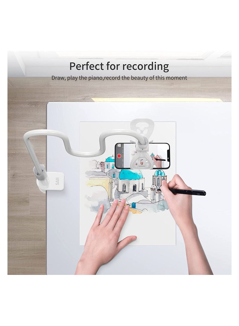 Clamp Universal Lazy Mount Clip Hands Free Flexible Long Arm Bracket Grip for 4.0-6.3 Phones Mobile Stand Baby Monitor for Desk, Bed, Office, Kitchen - Image 4