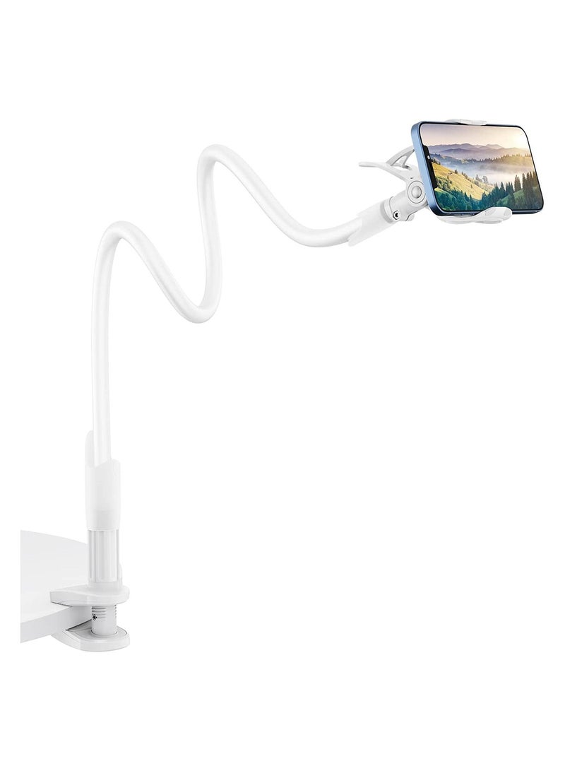 Clamp Universal Lazy Mount Clip Hands Free Flexible Long Arm Bracket Grip for 4.0-6.3 Phones Mobile Stand Baby Monitor for Desk, Bed, Office, Kitchen - Image 1