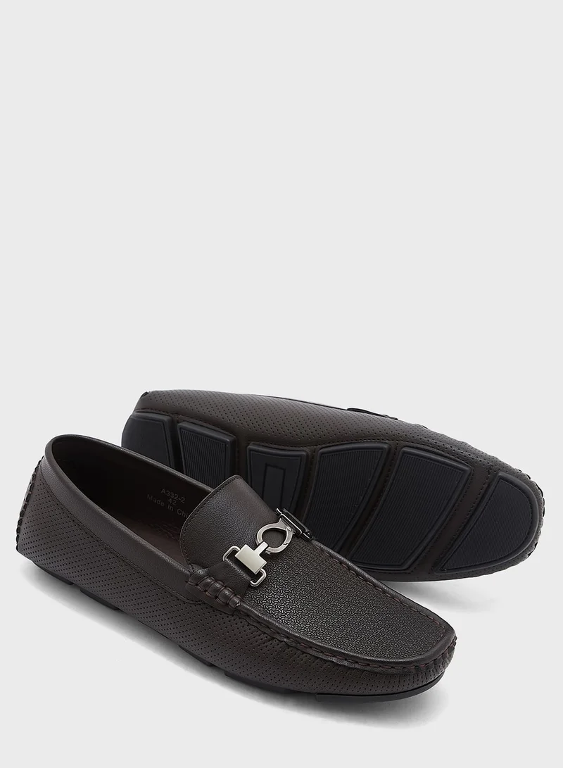 Robert Wood Perforated Loafers
