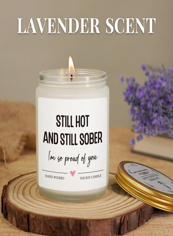 Hudiegify Sobriety Gifts for Women Men, Sober Gifts for Women Men, 1 Year Sober Celebration 2 Year Anniversary, Best Sobriety Recovery Gift, Proud of You Gift for Her Him, Sobriety Candle Lavender Scented 7oz - Image 5