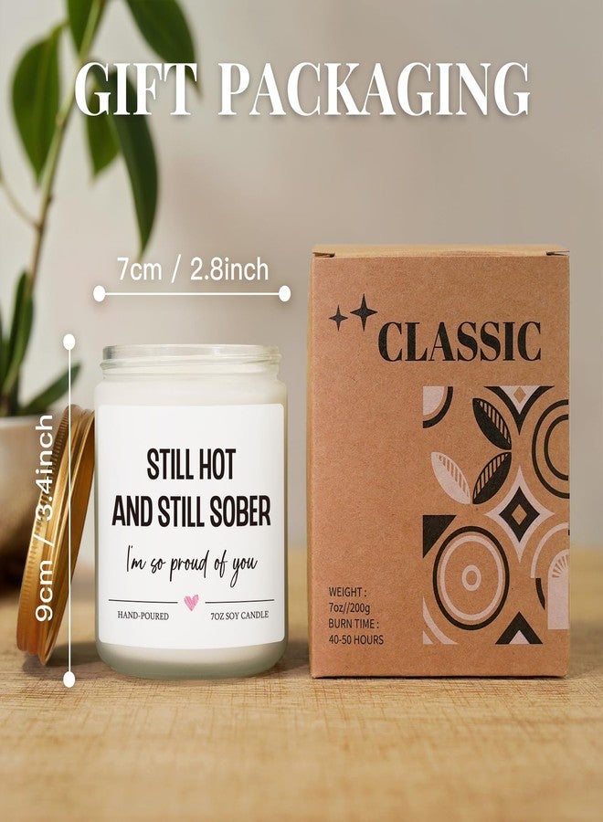 Hudiegify Sobriety Gifts for Women Men, Sober Gifts for Women Men, 1 Year Sober Celebration 2 Year Anniversary, Best Sobriety Recovery Gift, Proud of You Gift for Her Him, Sobriety Candle Lavender Scented 7oz - Image 4