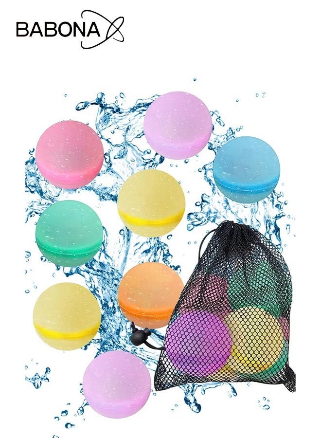 BABONA Reusable Water Balloon Silicone （mixed Color 12-Piece Pack） - Image 1