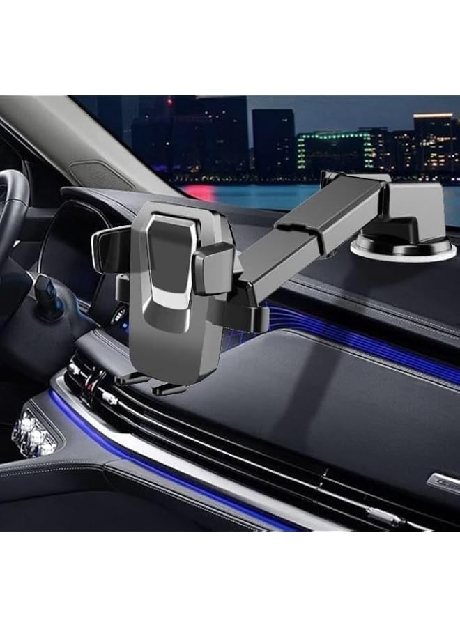 S-TOP Mobile Holder for Car Dashboard Windshield with 360 Degree Rotation & Powerful Suction Cup, Extended Arm Mount Car Phone Holder for iPhone 13/14/15 Pro Max Galaxy S22/S23/S24 Ultra, etc - Image 1