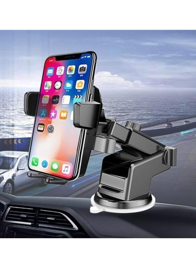 S-TOP Mobile Holder for Car Dashboard Windshield with 360 Degree Rotation & Powerful Suction Cup, Extended Arm Mount Car Phone Holder for iPhone 13/14/15 Pro Max Galaxy S22/S23/S24 Ultra, etc - Image 4