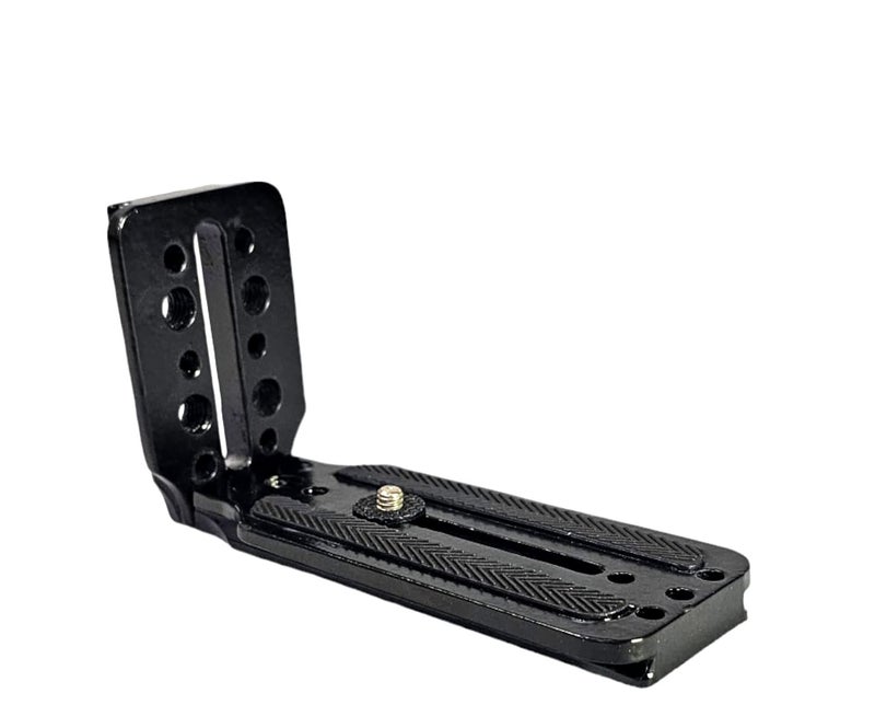 Shopee DSLR Camera L Bracket Vertical Horizontal Switching Tripod Quick Release Plate Compatible with Canon Nikon Sony DJI Osmo Ronin Zhiyun Stabilizer Tripod Monopod - Black - Image 1