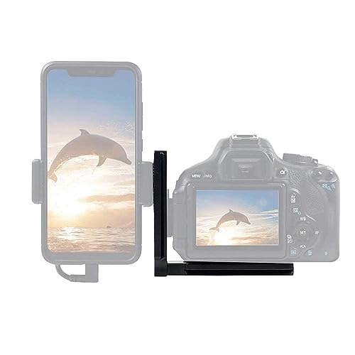Shopee DSLR Camera L Bracket Vertical Horizontal Switching Tripod Quick Release Plate Compatible with Canon Nikon Sony DJI Osmo Ronin Zhiyun Stabilizer Tripod Monopod - Black - Image 5