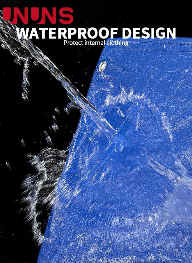 UNUNS Large Capacity Moving Bags,1Pc 250L Waterproof Storage Bins With Drawstring And Visual label for Bedding,Clothes,and More,Ideal for Home Organization and Relocation,50x50x100cm,Black Blue - Image 5