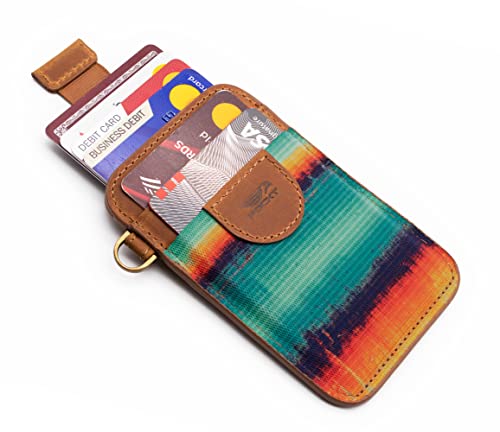 POCKT Slim Card Holder Wallet For Men and Women - Minimalist Front Pocket Wallet Elastic Credit Card Holder Genuine Leather RFID Blocking Card Case Wallets | Grunge - Image 4