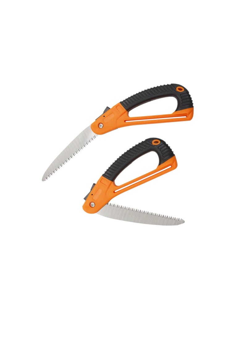 Foldable Pruning Saw 7"/180mm Sharp Hand Saw Premium Secure Lock Comfort Soft Grip Compact Sturdy Tree Saw for Garden Branch Trimmer Camping  - Image 1