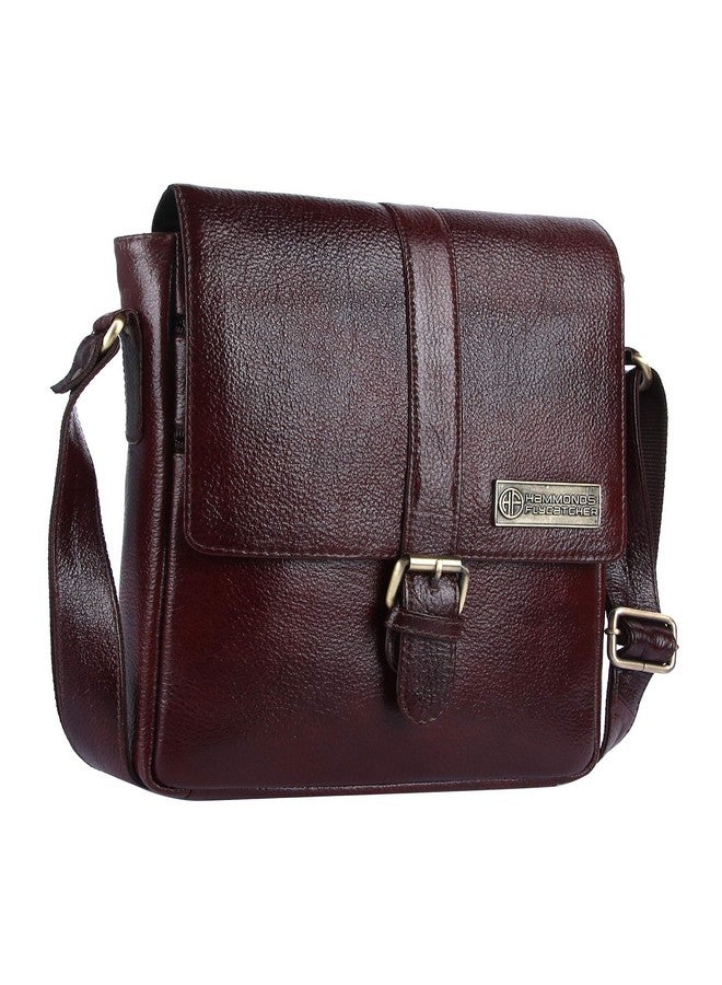 HAMMONDS FLYCATCHER HAMMONDS FLYCATCHER Genuine Leather Sling Bag for Men, Stylish and Spacious Side Bag for Men, Crossbody Bag for Men Daily Use, Travel, Adjustable Strap, 1 Year Warranty - Brown  - Image 1
