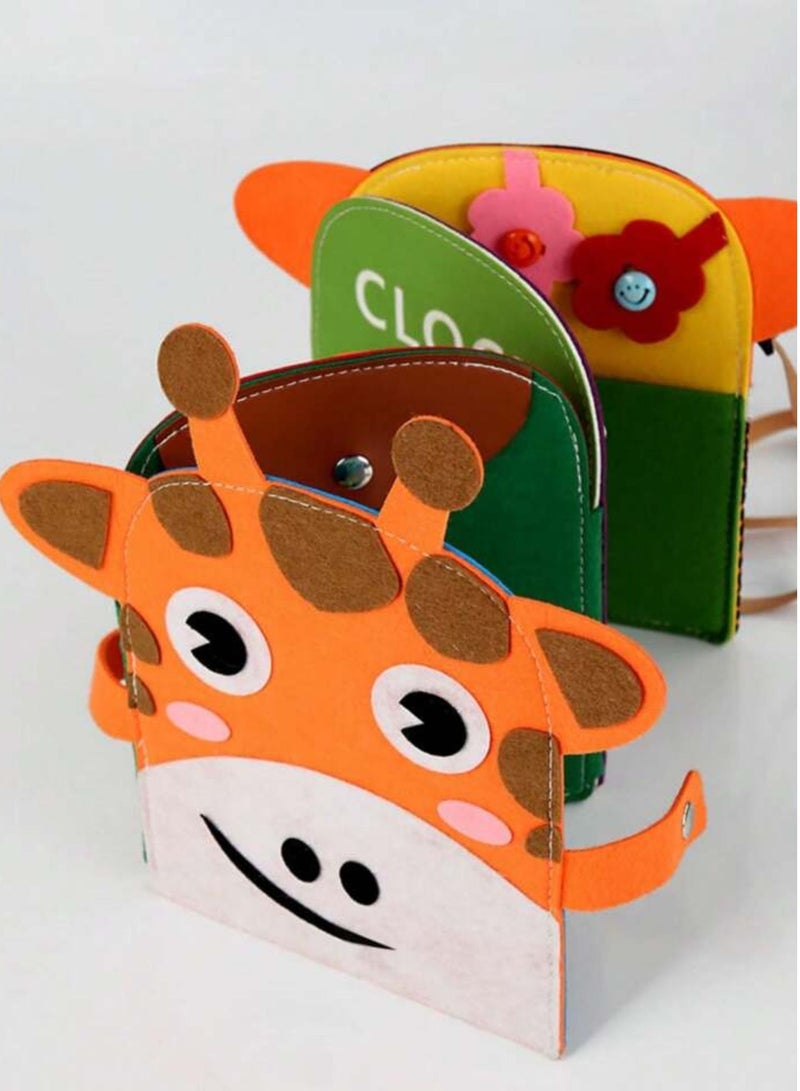Sybil's Giraffe-Themed Busy Book for Toddlers & Kids Montessori, 1-5 Years, Playful Wanderers - Image 1