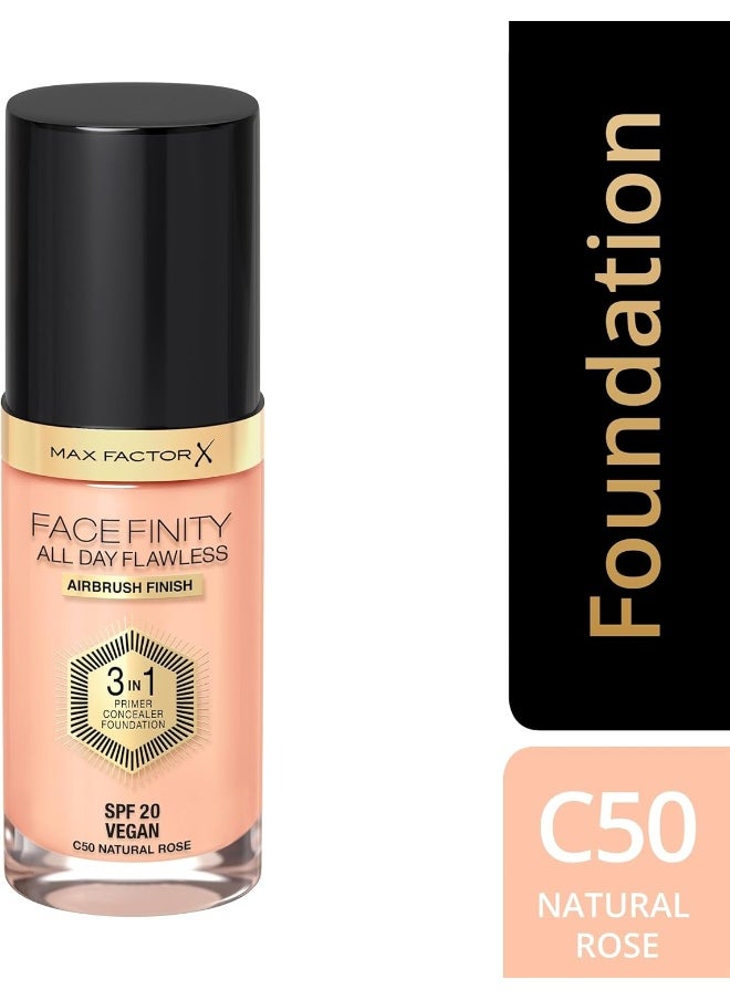 Facefinity All Day Flawless, Liquid Foundation, 3In1, 050 Natural, 30 Ml - pzsku/Z24A37655230776F0BB83Z/45/_/1723807918/1c8d9b0b-7cac-40b7-ae21-9e5d4c36f580