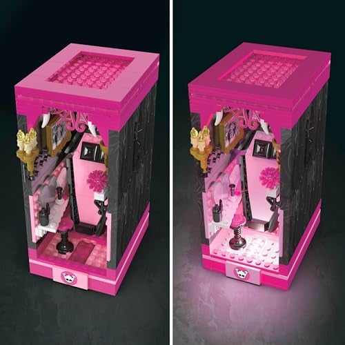 Mega Brands MEGA Monster High Action Figure Building Set Draculaura's Boo-k Crypt with 301 Pieces, Book Nook for Collectors - Image 4