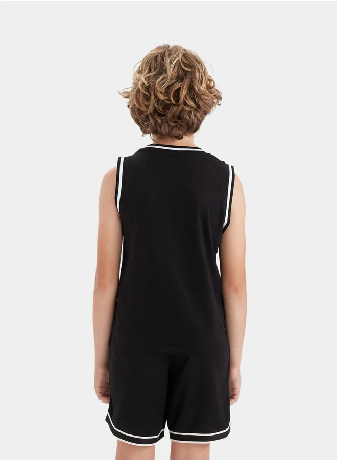 DeFacto DeFacto Kids Round Neck Sleeveless Top