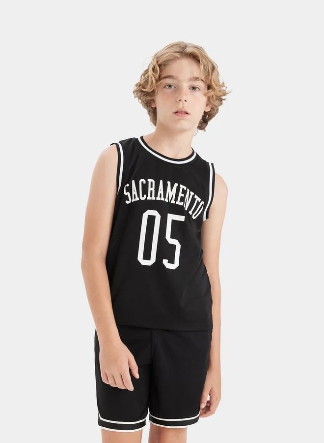 DeFacto DeFacto Kids Round Neck Sleeveless Top