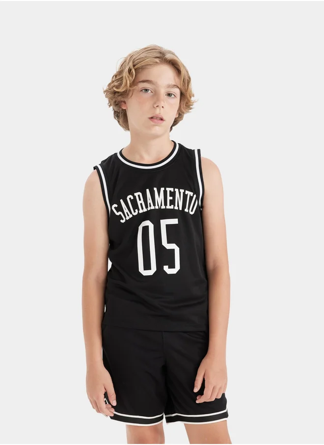 DeFacto DeFacto Kids Round Neck Sleeveless Top