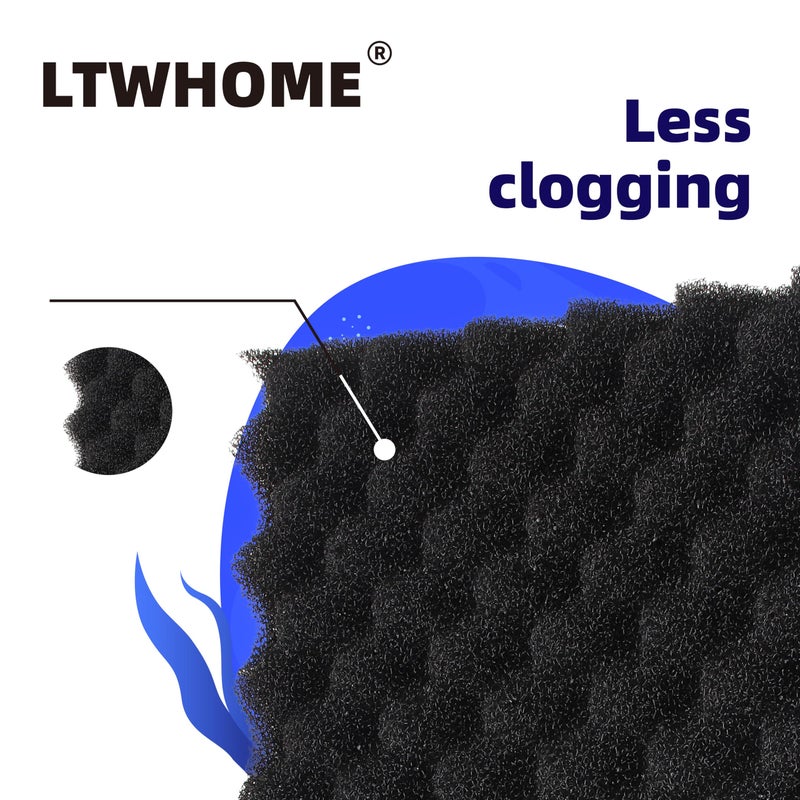 LTWHOME Fish Pond Foam Filter Sponge Set 17" X 11" Media (Pack of 3 Sets) - Image 3