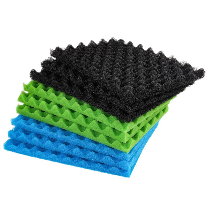 LTWHOME Fish Pond Foam Filter Sponge Set 17" X 11" Media (Pack of 3 Sets) - Image 1