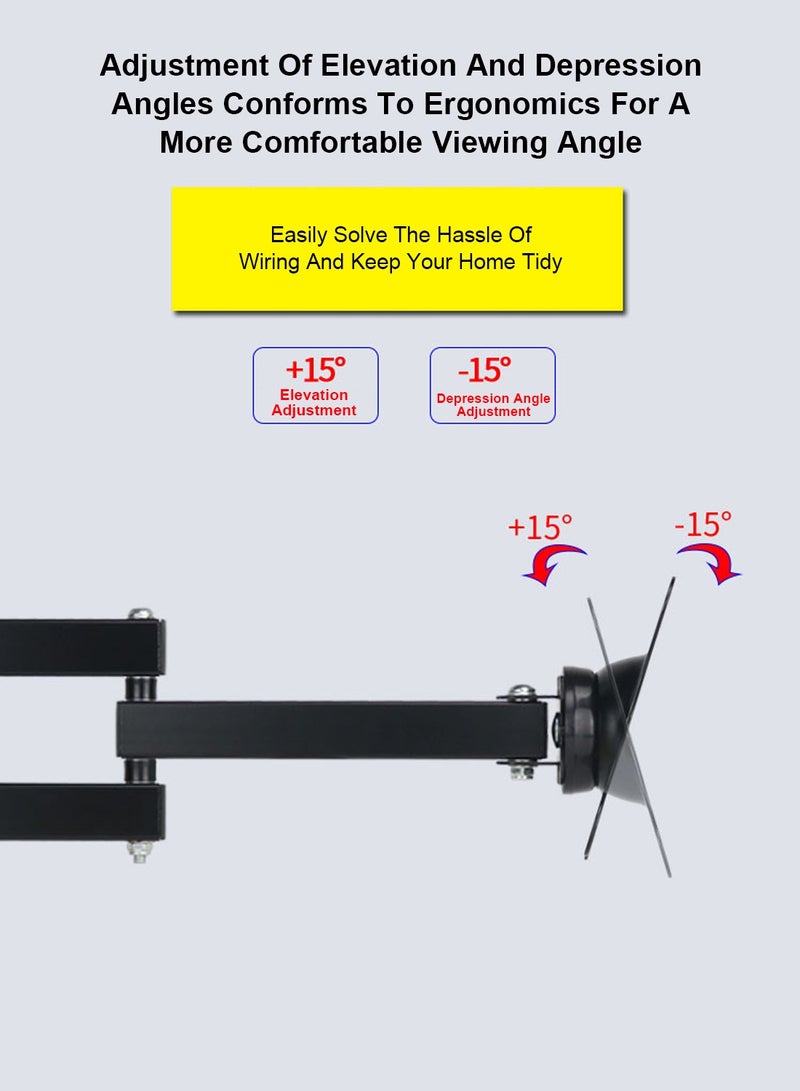 Rotating Retractable Monitor Wall Mount Suitable for 10-32 inch Screens,10Kg Load-bearing - Image 3