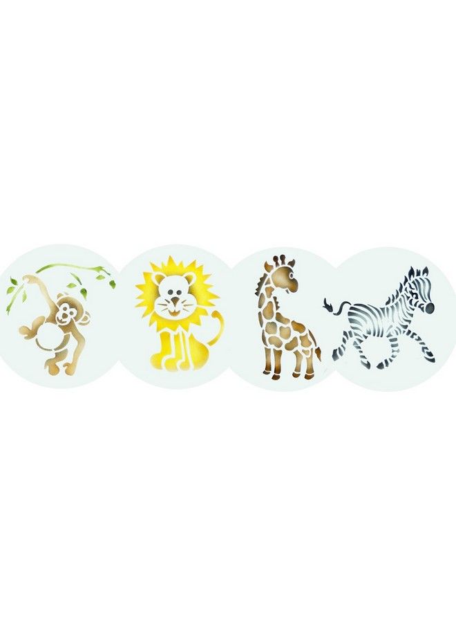 Designer Stencils Jungle Animals Cookie Beige/Semitransparent Fits 3&Quot Circle - Image 4