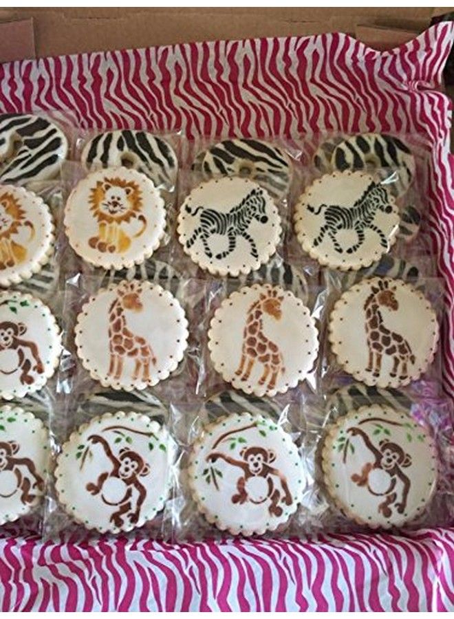 Designer Stencils Jungle Animals Cookie Beige/Semitransparent Fits 3&Quot Circle - Image 5