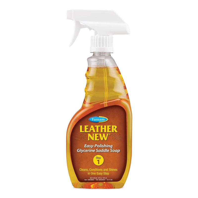 Farnam Leather New Easy-Polishing Glycerine Saddle Soap and Leather Saddle Cleaner, Protects and Preserves Leather, Cleans, Conditions and Polishes, 16 Oz. - Image 1