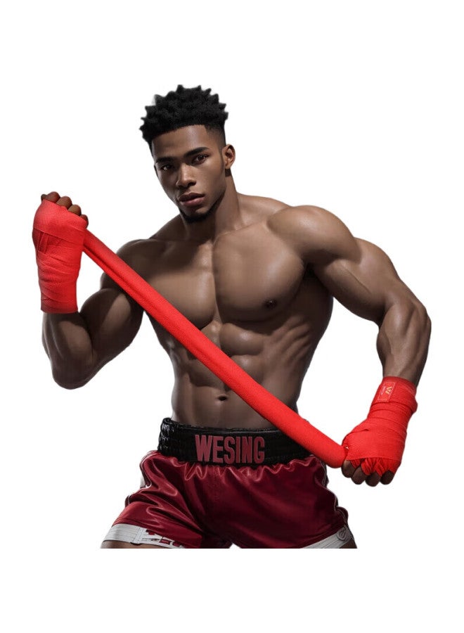 Nine Day Mountain Jiurishan Boxing Hand Wraps, Sanda Fighting Gloves Hand Wraps, Blue [Durable Cotton], 3 Meters - Image 2