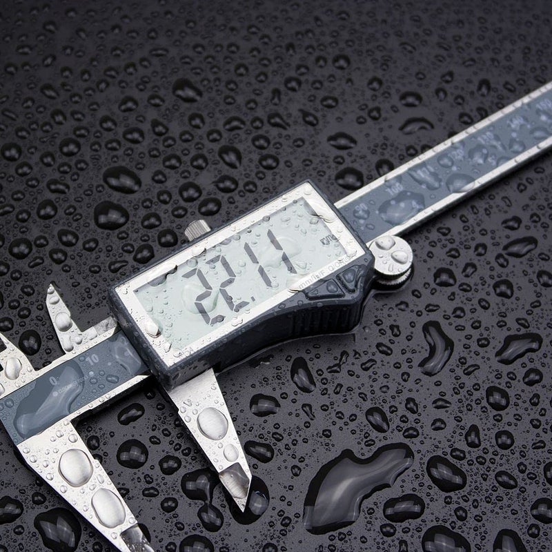 Clockwise Tools IP54 Grade Digital Caliper, DCLR-1205 0-12" /300mm, Inch/Metric/Fractions Conversion, Stainless Steel, Large LCD Screen - Image 4