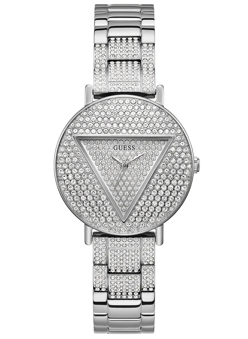 GUESS Women's Silver Analog Stainless Steel Strap Watch - GW0512L1 - Image 1