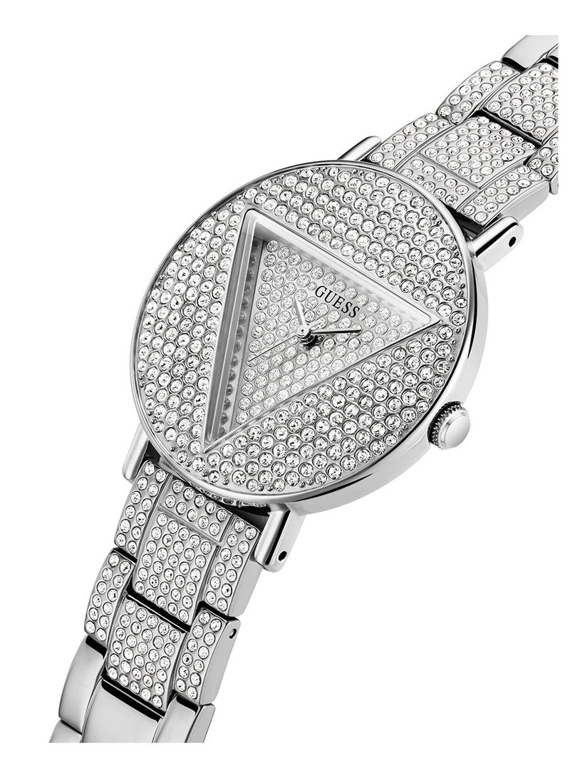 GUESS Women's Silver Analog Stainless Steel Strap Watch - GW0512L1 - Image 2